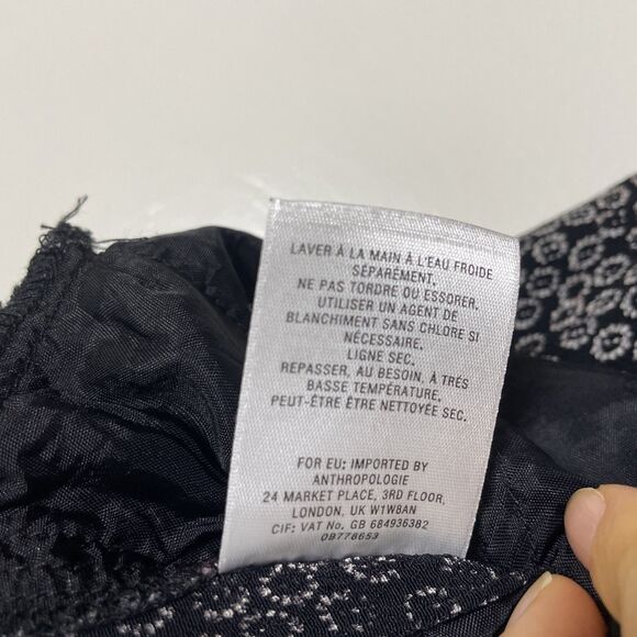 Anthropologie Ett Twa Track-Striped Joggers pants Flower Printed Black Small - Picture 11 of 11